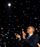  Barack Obama célèbre sa victoire électorale à Chicago, le 6 Novembre 2012 
